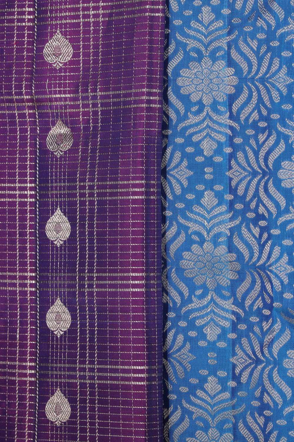 Image of Kuppadam Silk Violet Saree